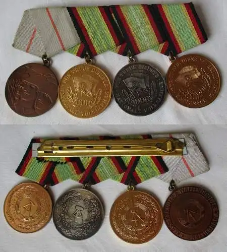 4er DDR Ordensspange Medaille für Treue Dienste + Waffenbrüderschaft (167838)