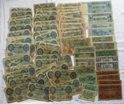 Sammlung mit 100 Banknoten Deutschland Deutsches Reich (167527)