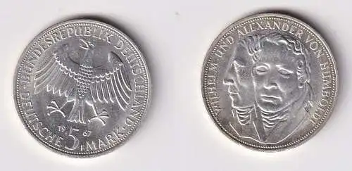 5 Mark Silber Münze BRD Gebrüder Humboldt 1967 (135077)