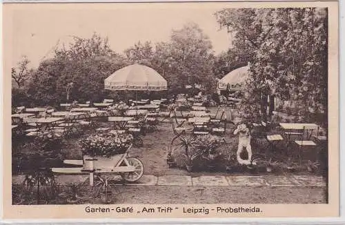 34917 Ak Leipzig-Probstheida Garten Café "Am Trift" um 1930