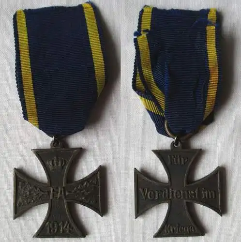 Braunschweig Kriegsverdienstkreuz 2.Klasse 1.Weltkrieg 1914 am Band (106195)