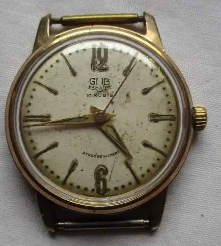 Original GLASHÜTTE Herrenuhr Kal. GUB 70.1 1960er Jahre Handaufzug (113386)