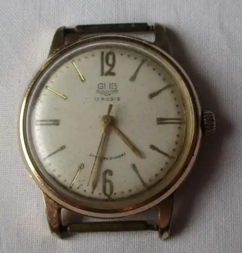 Original GLASHÜTTE Herrenuhr Kal. GUB 70.1 1960er Jahre Handaufzug (124710)