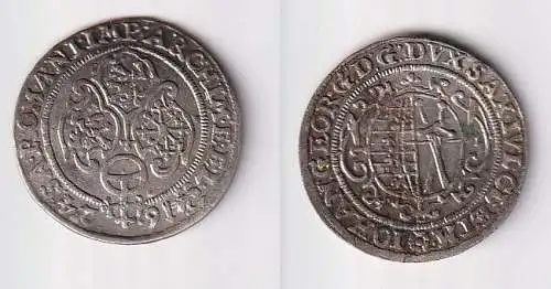 1 Groschen Silber Münze Sachsen Johann Georg I 1624 Schwan f.vz (151749)