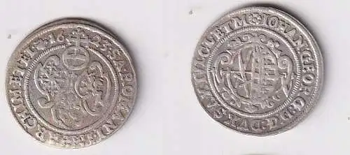 1 Groschen Silber Münze Sachsen Johann Georg I 1623 Schwan f.vz (151072)