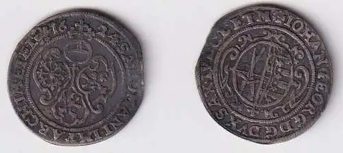 1 Groschen Silber Münze Sachsen Johann Georg I 1624 Schwan ss (159602)