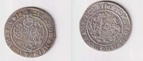 1 Groschen Silber Münze Sachsen Johann Georg I 1623 Schwan ss (156339)