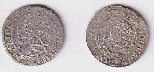 1 Groschen Silber Münze Sachsen Johann Georg I 1627 HI ss (155772)