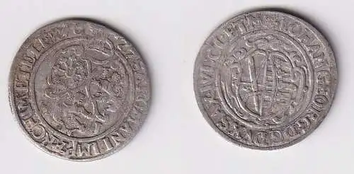 1 Groschen Silber Münze Sachsen Johann Georg I 1627 HI ss (156496)