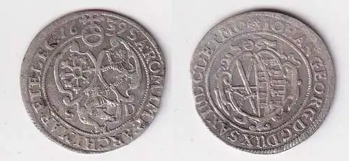 1 Groschen Silber Münze Sachsen Johann Georg I 1639 SD vz (166253)