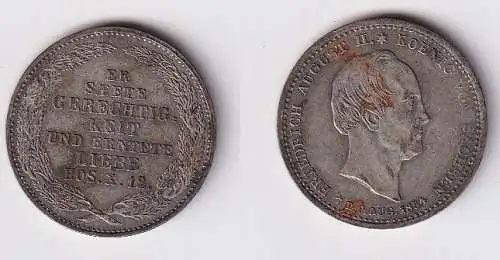 1/6 Taler Silber Münze Sachsen Friedrich August 1854 ss (151766)