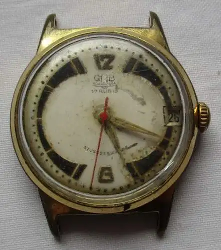 GUB Glashütte Armbanduhr 17 Rubis Kaliber 69.1 Handaufzug (124792)