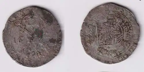 1 Patagon Silber Münze Spanische Niederlande Philipp IV. Brabant 1623 (128916)