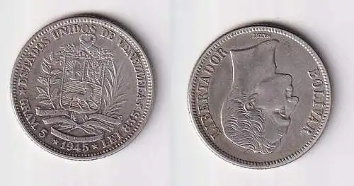 1 Bolivar Silber Münze Venezuela 1945 ss+ (154276)