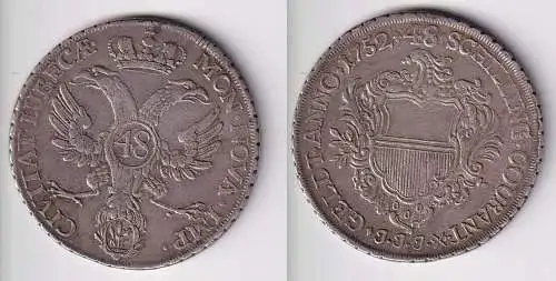 48 Schilling Silber Münze Lübeck 1752 vz (128101)