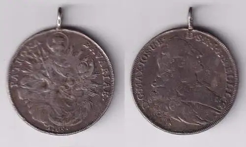 1 Taler Silber Münze Patrona Bavaria Bayern 1765 mit Henkel (125878)