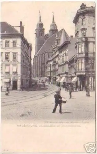 19406 Ak Magdeburg Johannisberg mit Kirche 1906