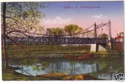 20284 Ak Halle a.S. Weinbergbrücke 1932