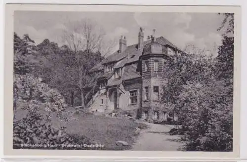 39313 Ak Blankenburg Harz Großvater Gaststätte 1954