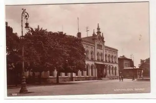 56416 Ak Aschersleben Bahnhof um 1930