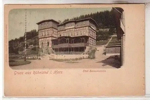 59935 Ak Gruß aus Rübeland im Harz Hotel Hermannshöhle um 1905