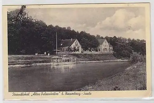 64415 Ak Strandlokal "Alter Felsenkeller" bei Naumburg Saale 1939