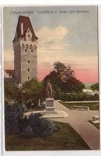 34392 Ak Tangermünde Kapitelturm und Denkmal 1907