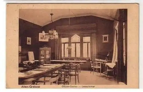 27513 Feldpost Ak Altengrabow Offizier-Casino Lesezimmer 1914