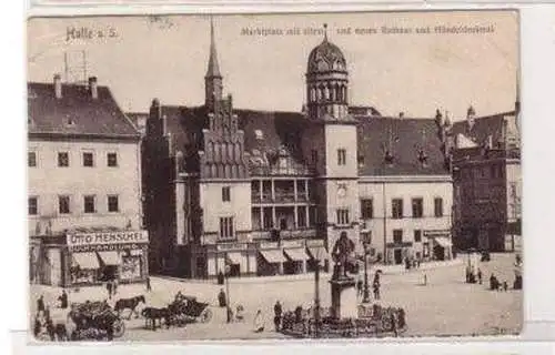 48063 Ak Halle an der Saale Marktplatz 1909