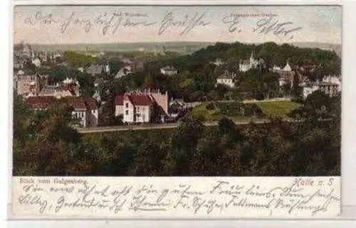 47565 Ak Halle a.d. Saale Blick vom Galgenberg 1907