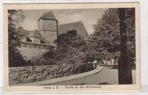 47599 Ak Halle a.S. Partie an der Moritzburg 1927