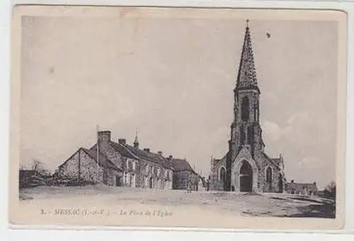 54997 Ak Messac (I.-et-V.) Frankreich la Place de l´Eglise um 1915