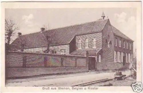 29486 Feldpost Ak Gruß aus Werken Kloster Belgien 1916