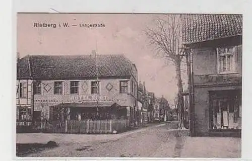 37883 Ak Rietberg i.W. Langestraße Hotel Vogt um 1920