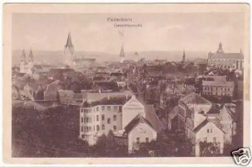 29072 Ak Paderborn Gesamtansicht Café H. Becker 1916