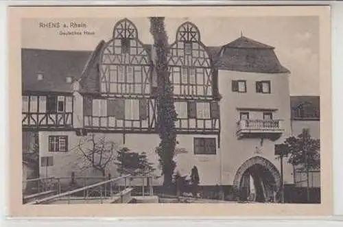 28714 Ak Rhens am Rhein Deutsches Haus um 1930