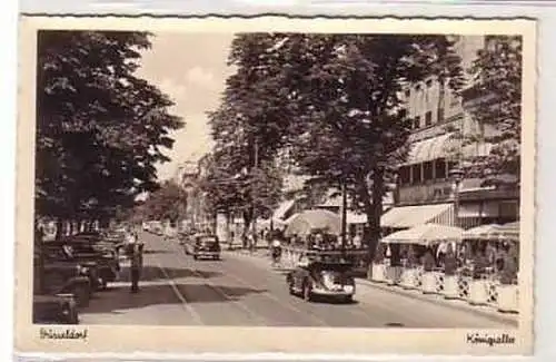 28406 Ak Düsseldorf Königsallee mit Verkehr um 1940