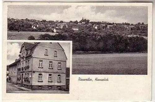 28471 Ak Riesweiler Hunsrück Gasthaus zum Soonwald um 1930