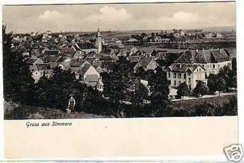 28621 Ak Gruß aus Simmern Totalansicht um 1920