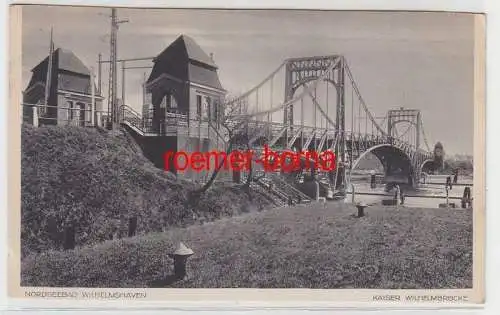 72434 Ak Nordseebad Wilhelmshaven Kaiser Wilhelm Brücke um 1920