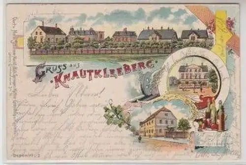 50008 Ak Lithografie Gruss aus Knautkleeberg 1902