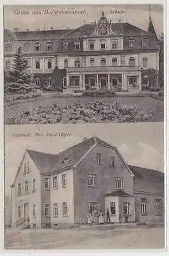 52364 Ak Gruß aus Dornreichenbach Schloss und Gasthof um 1910