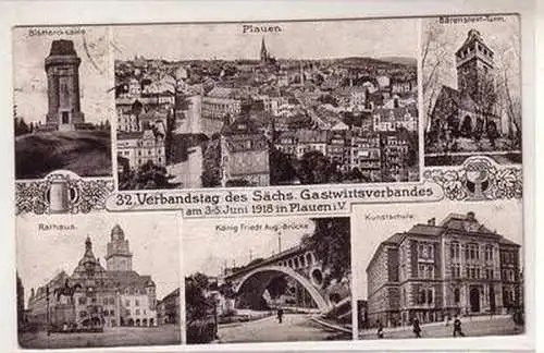 43732 Mehrbild Ak Plauen 32. Verbandstag des sächs. Gastwirtsverband 1918