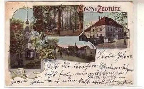 19707 Mehrbild Ak Gruß aus Zedlitz Gasthof 1903