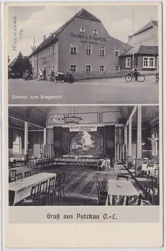 53600 Mehrbild Ak Gruß aus Putzkau O.-L. Gasthof zum Erbgericht 1941