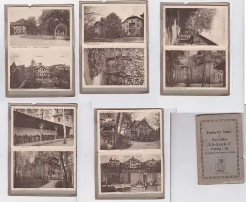 77867 Postkartenleporello mit 10 Ak Heilstätte 'Lindenhof' Coswig in Sachsen