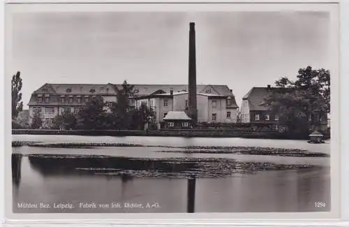 92649 AK Mühlau Bezirk Leipzig - Fabrik von Johann Richter