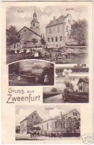 16457 Mehrbild Ak Gruß aus Zweenfurt Gasthof usw.1908