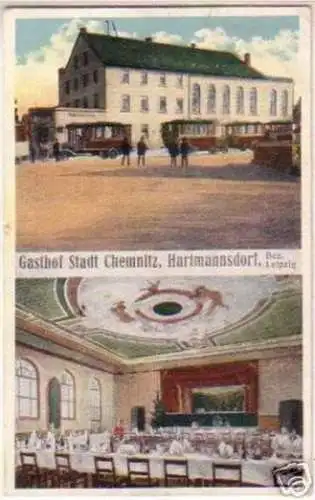 17905 Ak Hartmannsdorf Gasthof Stadt Chemnitz 1928