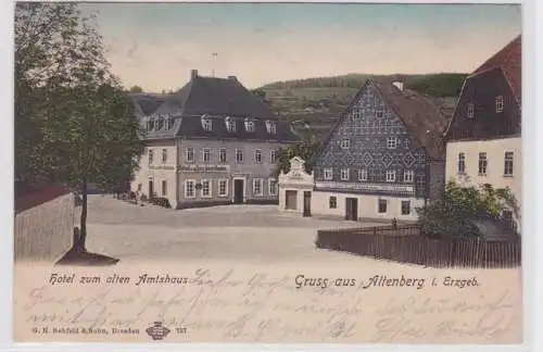 74048 Ak Gruß aus Altenberg Hotel zum alten Amtshaus 1903